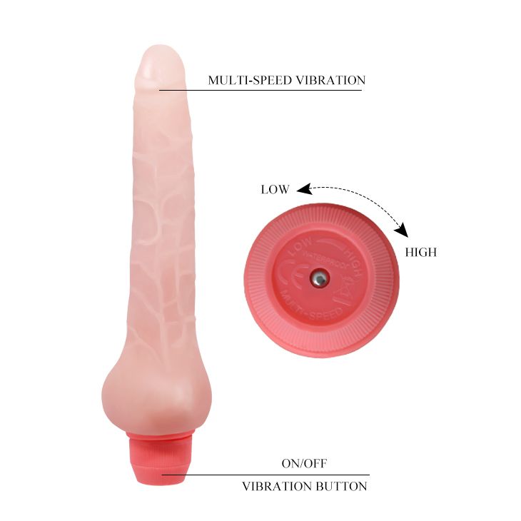 Телесный гнущийся вибратор Sensual Spin - 19,3 см.