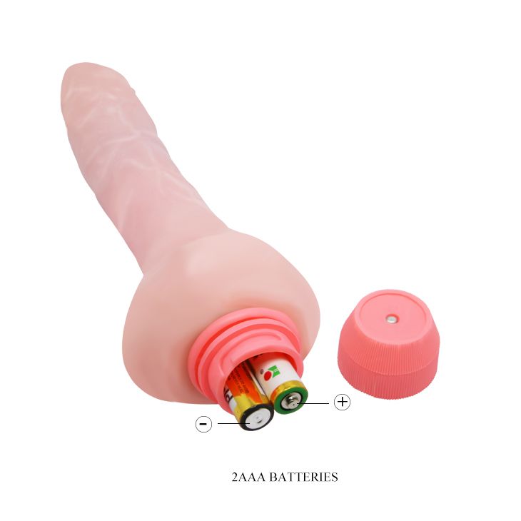 Телесный гнущийся вибратор Sensual Spin - 19,3 см.