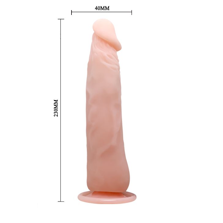 Реалистичный вибромассажер на присоске Vibrating Cock - 23 см.