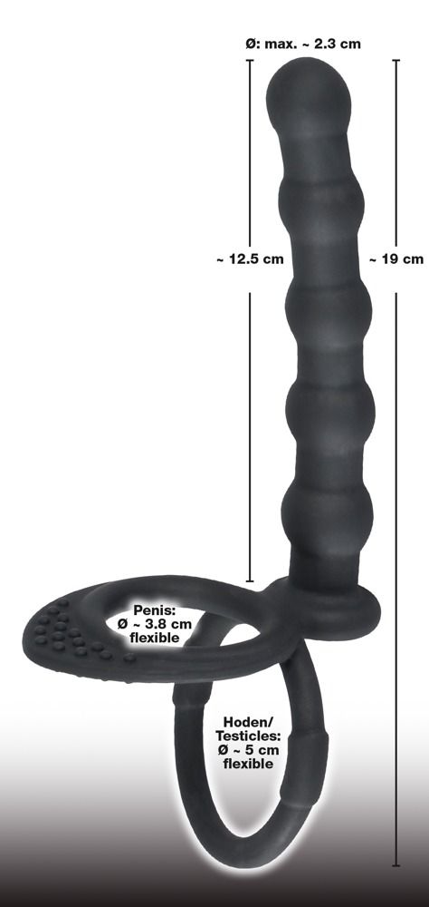 Насадка на пенис для двойного проникновения Cock & ball ring