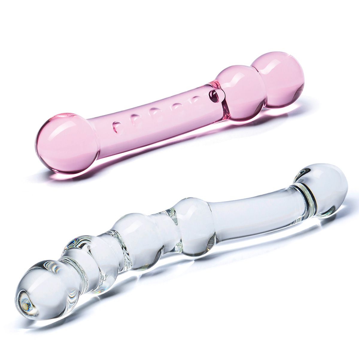 Набор из 2 стеклянных двухголовых фаллоимитаторов Pleasure Set
