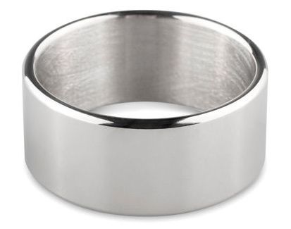 Серебристое эрекционное кольцо Sinner Wide metal head-ring Size S