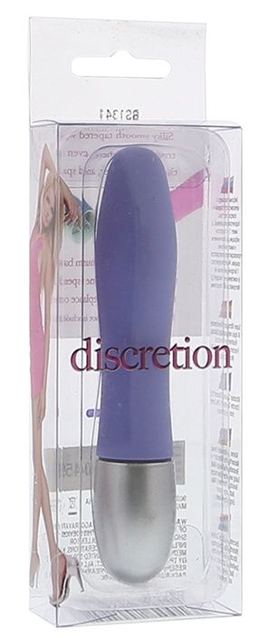 Сиреневый миниатюрный вибратор DISCRETION - 8 см.