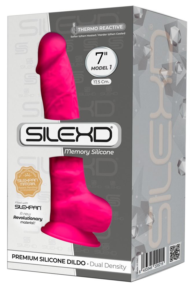 Розовый фаллоимитатор SILEXD Model 1 7’’ - 17,5 см.