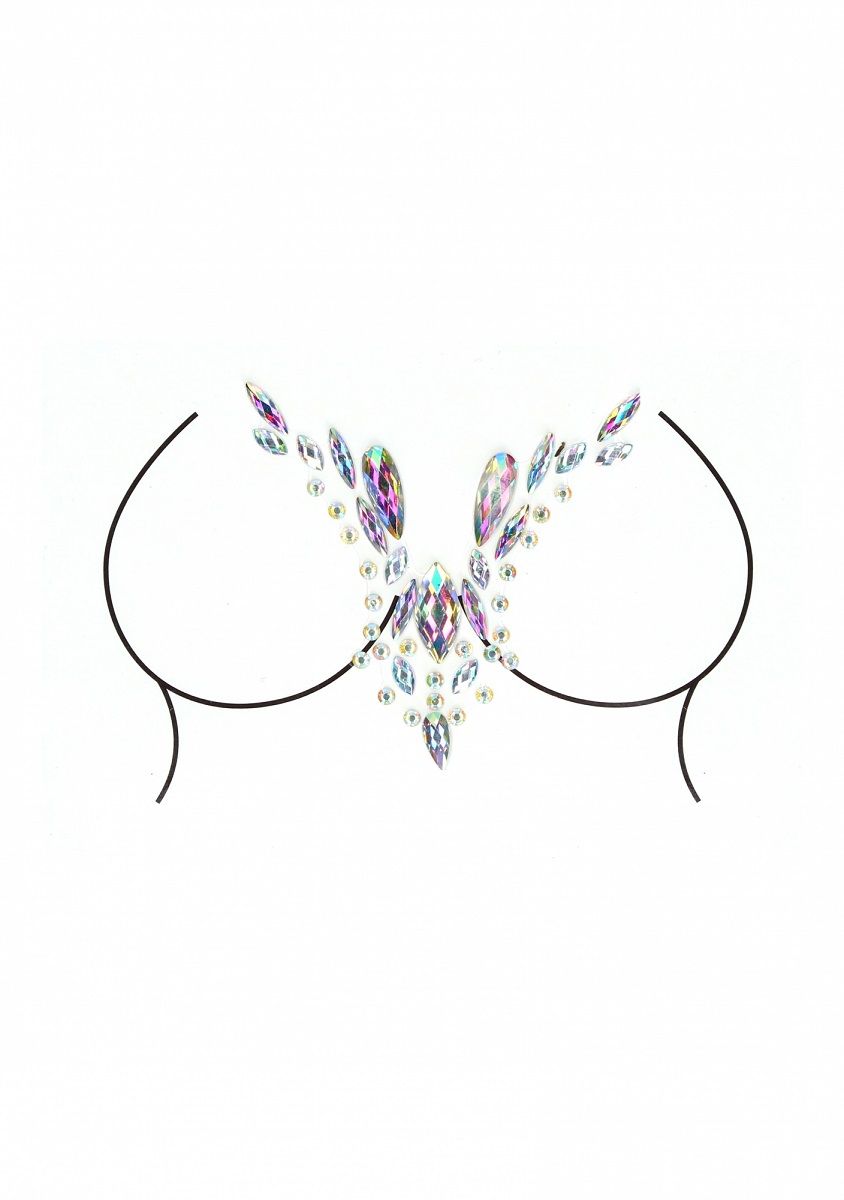 Пояс для чулок с гартерами и наклейкой Kiss Garterbelt & Dazzling Sticker