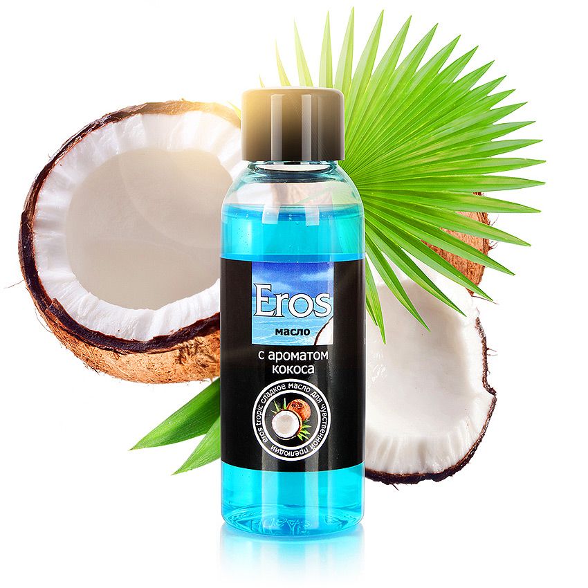 Массажное масло Eros Tropic с ароматом кокоса - 50 мл.