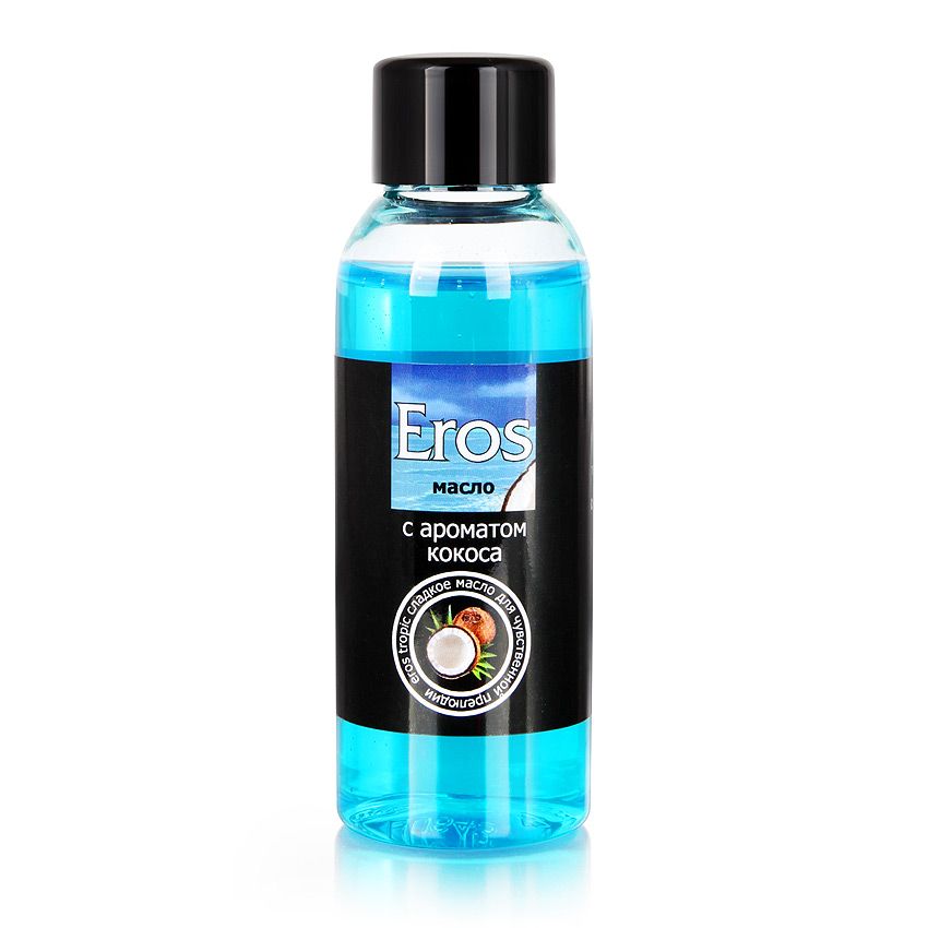 Массажное масло Eros Tropic с ароматом кокоса - 50 мл.