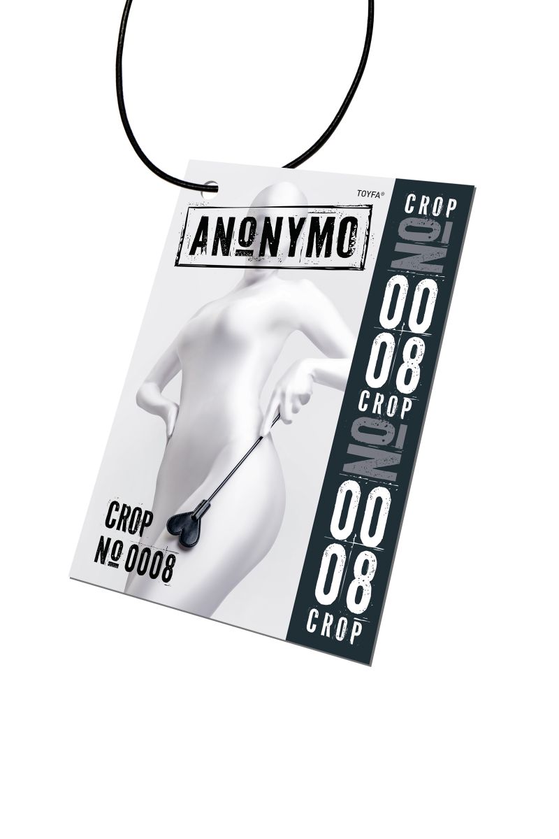 Черный стек со шлепком в форме сердца Anonymo - 35 см.