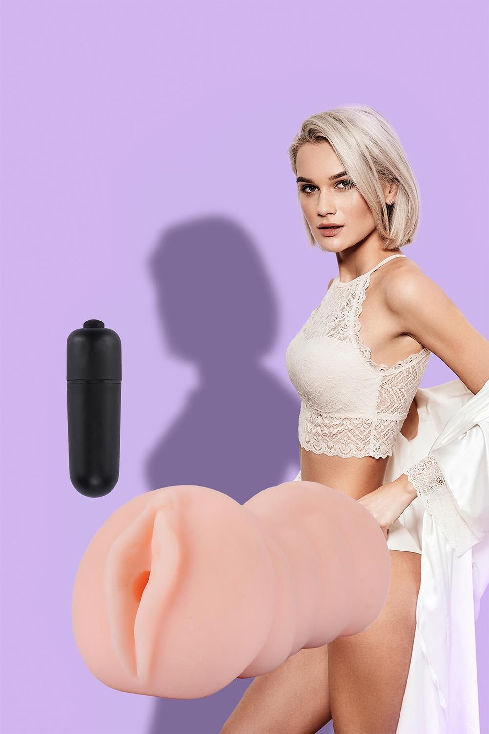 Телесный мастурбатор-вагина Tracey Vibrating Vagina Stroker
