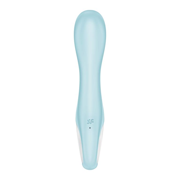 Голубой вибромассажер Air Pump Vibrator 5+ - 21 см.