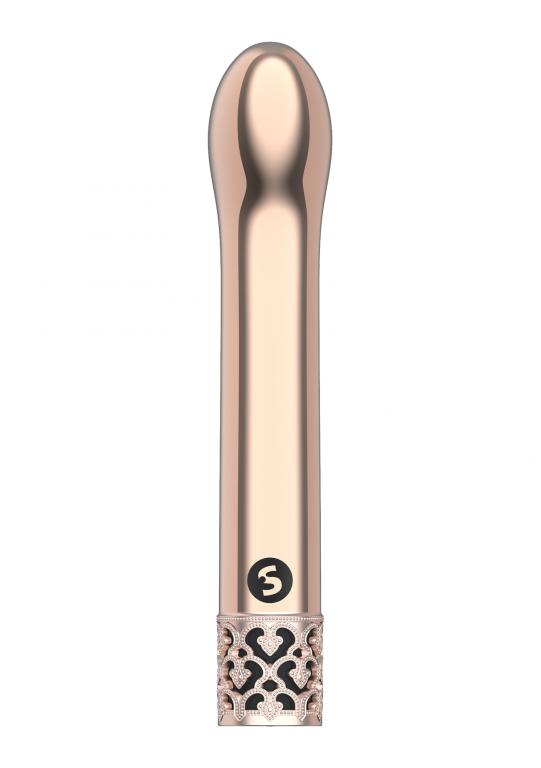 Розовый мини-вибратор G-точки Jewel - 12 см.