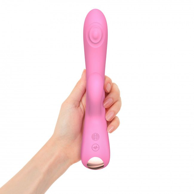 Розовый вибратор-кролик Bunny & Clyde - 22,5 см.
