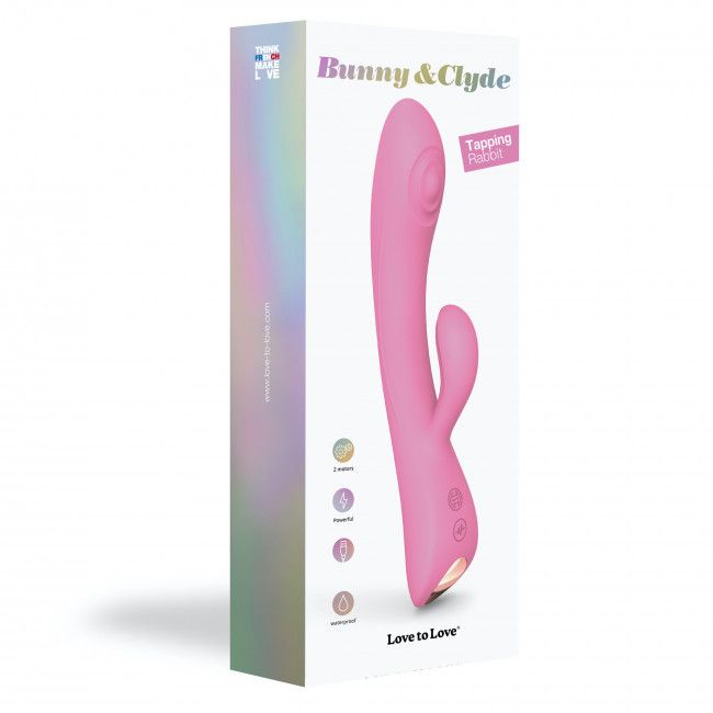Розовый вибратор-кролик Bunny & Clyde - 22,5 см.
