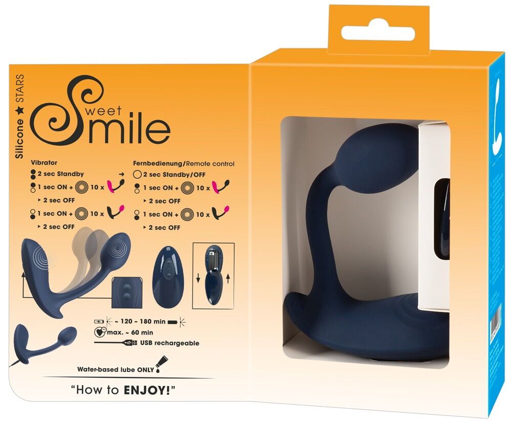Темно-синий вибростимулятор в трусики RC Bendable Panty Vibrator