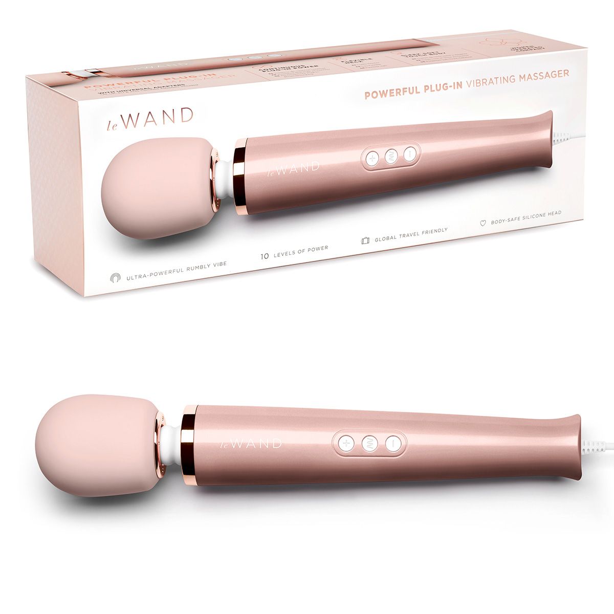 Проводной жезловый вибромассажер Le Wand Powerful Plug-In Vibrating Massger - 34 см.