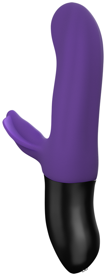 Фиолетовый пульсатор с клиторальным лепестком Bi Stronic Fusion - 21,5 см.