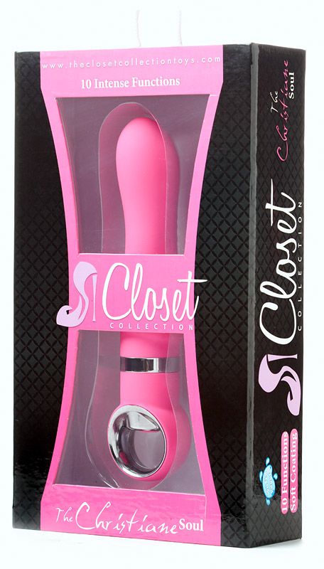 Розовый силиконовый вибратор CHRISTIANE SOUL - 17,8 см.