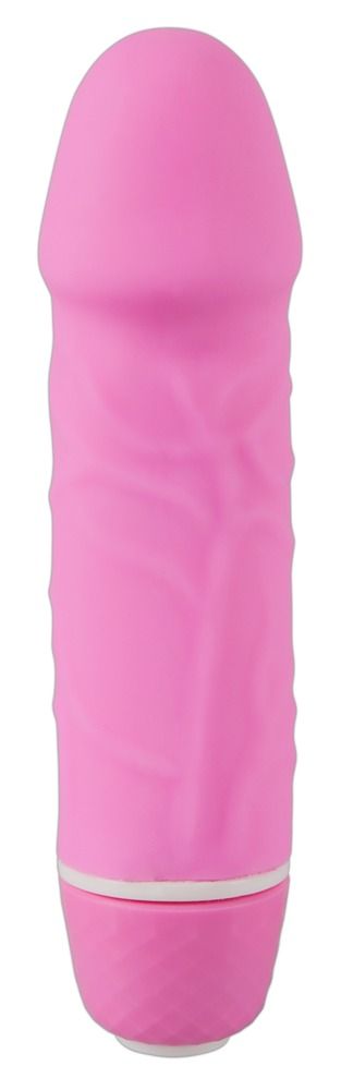 Розовый миниатюрный вибратор Mini Little Darling - 12,5 см.