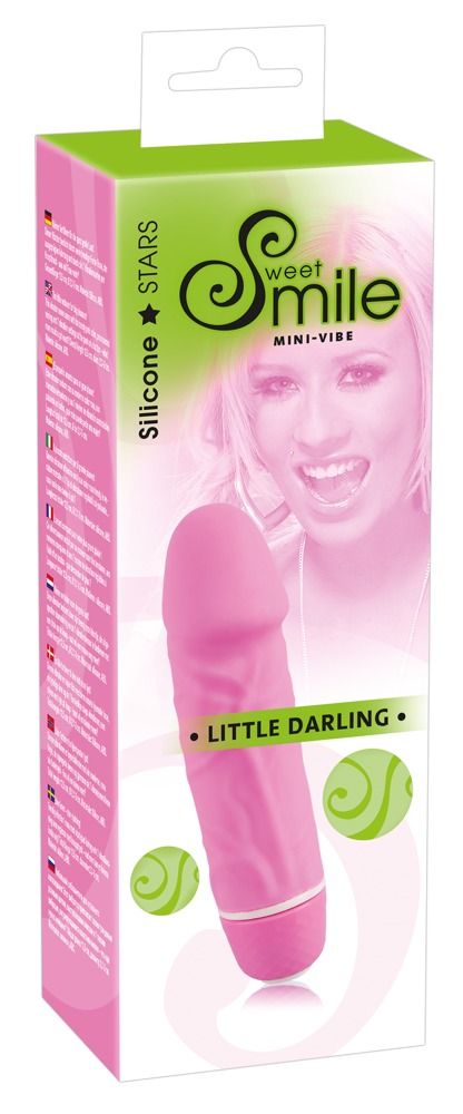 Розовый миниатюрный вибратор Mini Little Darling - 12,5 см.