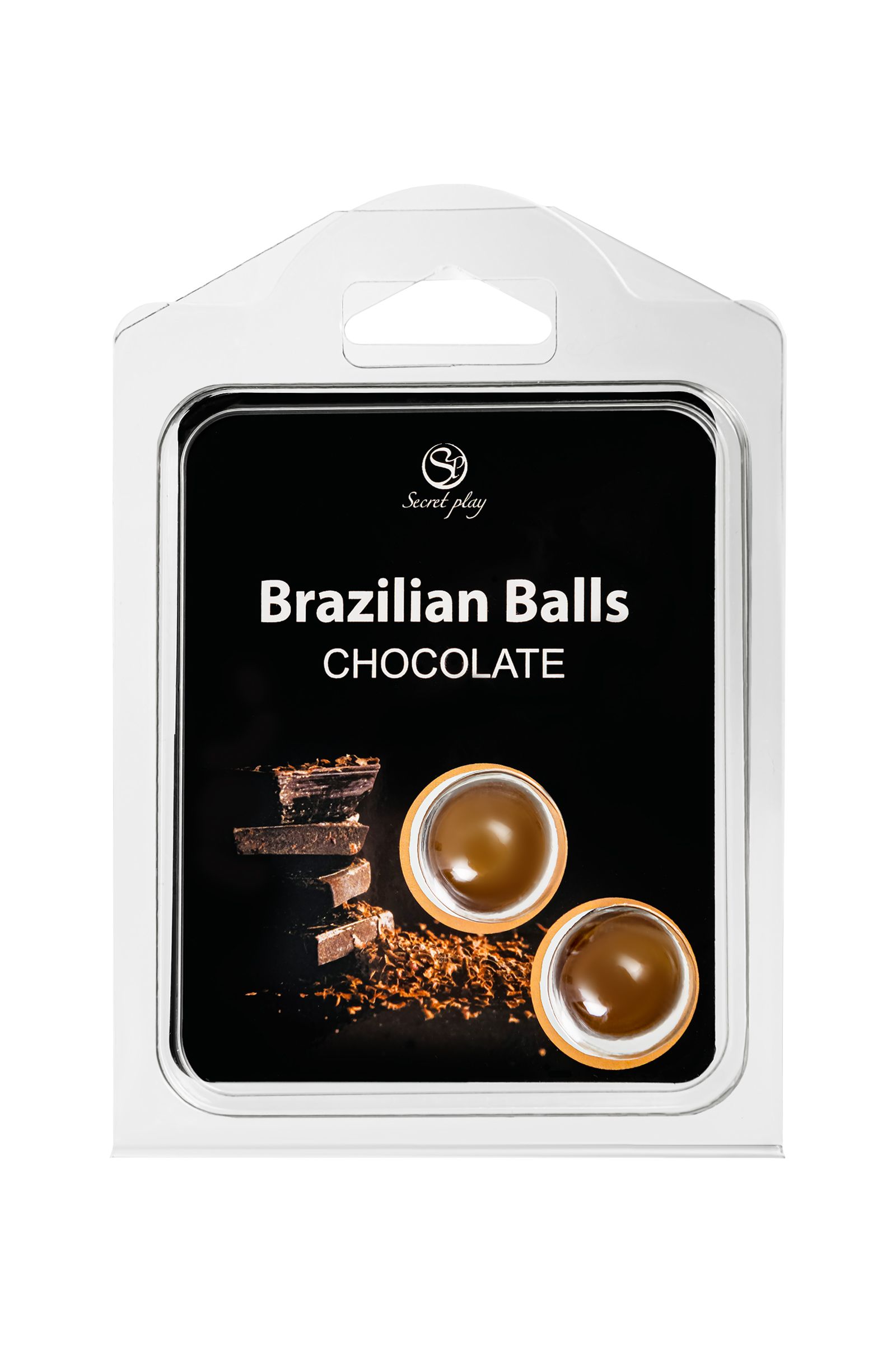 Набор из 2 шариков с массажным маслом Brazilian Balls с ароматом шоколада