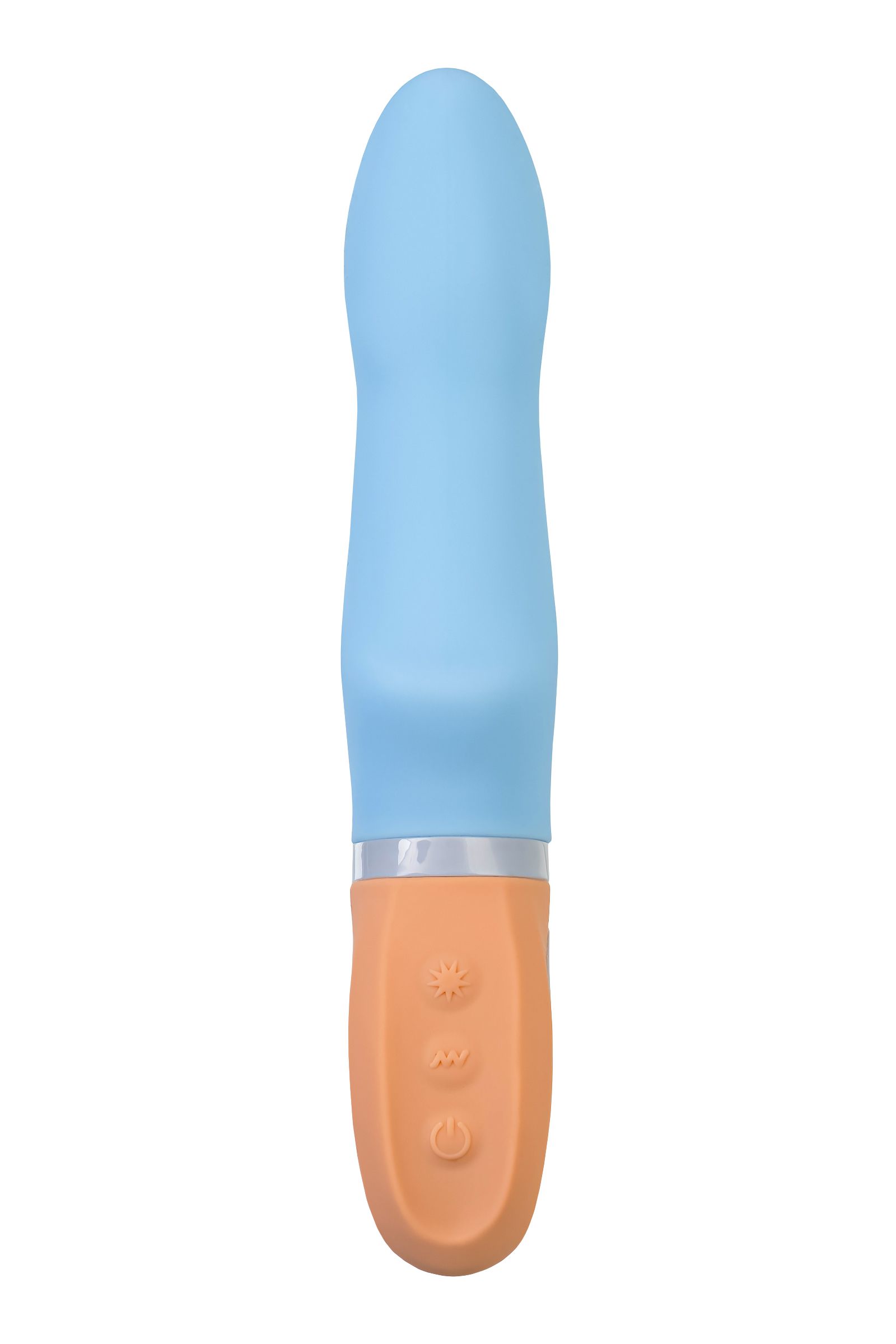 Голубой силиконовый вибратор Bluebell - 18,5 см.