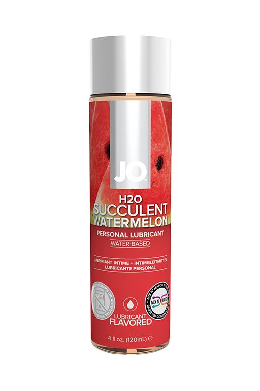 Лубрикант на водной основе с ароматом арбуза JO Flavored Watermelon - 120 мл.
