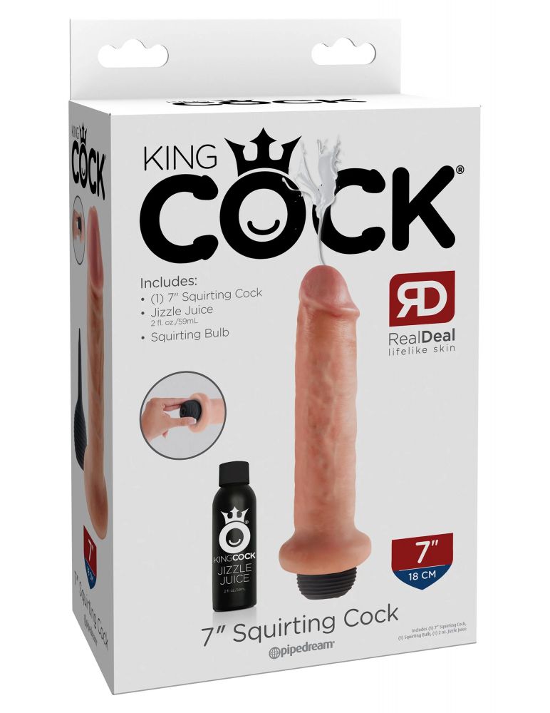 Фаллоимитатор с имитацией семяизвержения 7  Squirting Cock - 21,6 см.