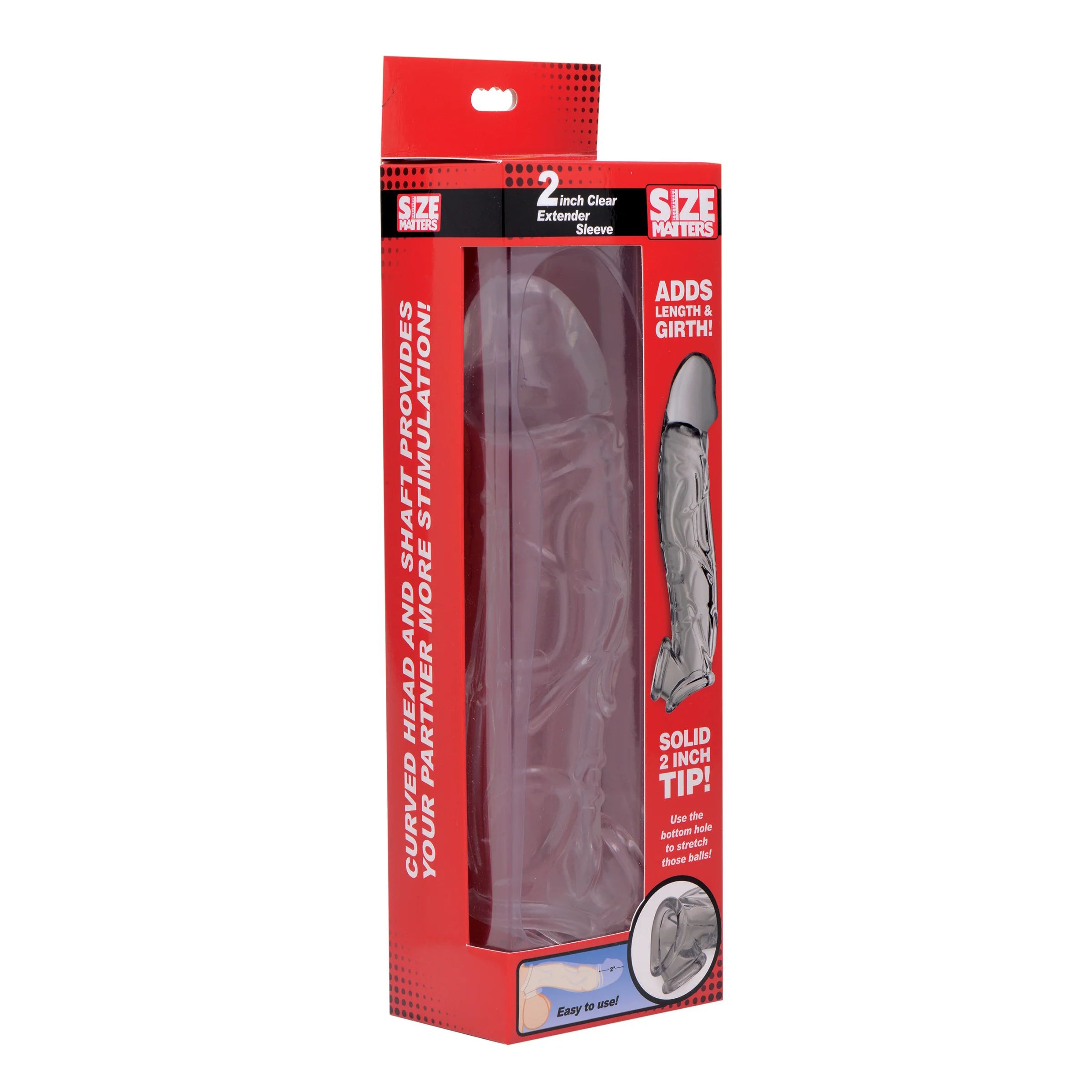 Прозрачная насадка для увеличения члена 2 Inch Clear Extender Sleeve