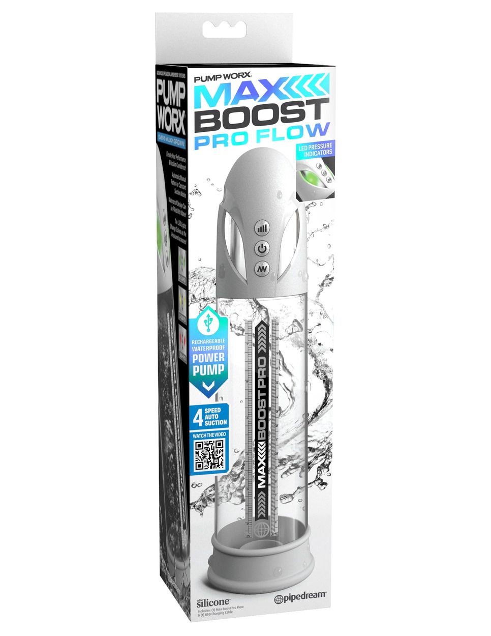 Белая вакуумная автоматическая помпа Max Boost Pro Flow