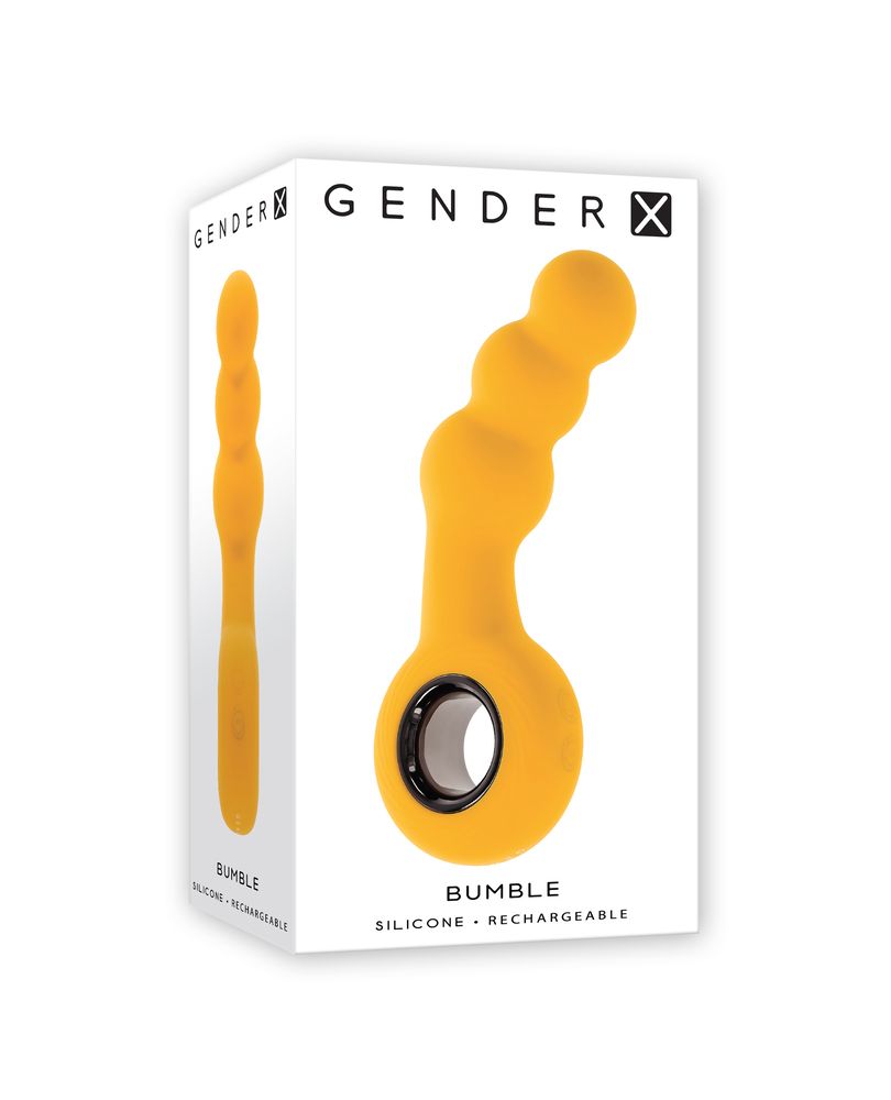 Желтая анальная вибропробка Bumble - 14,9 см.