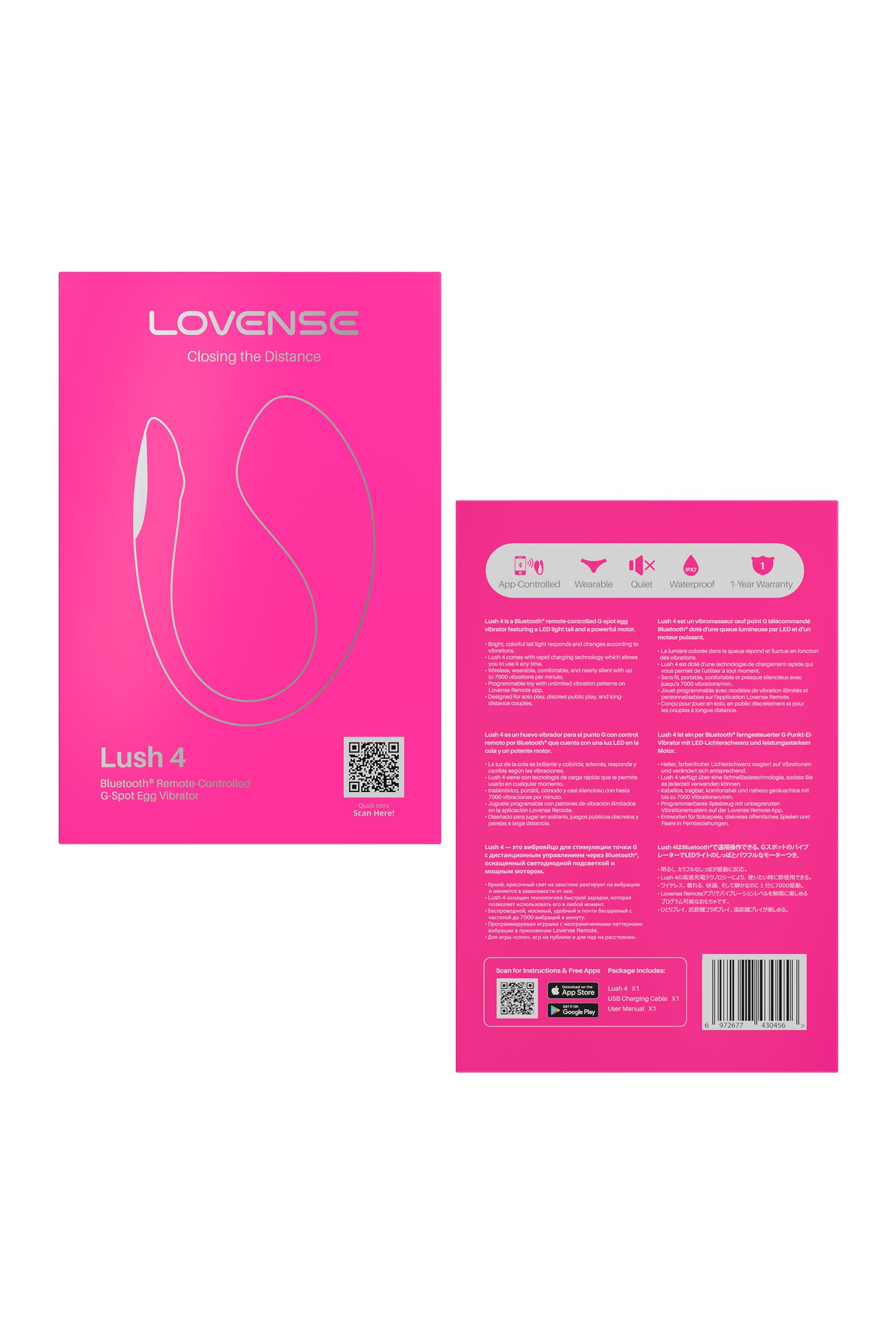 Розовое виброяйцо Lovense Lush 4