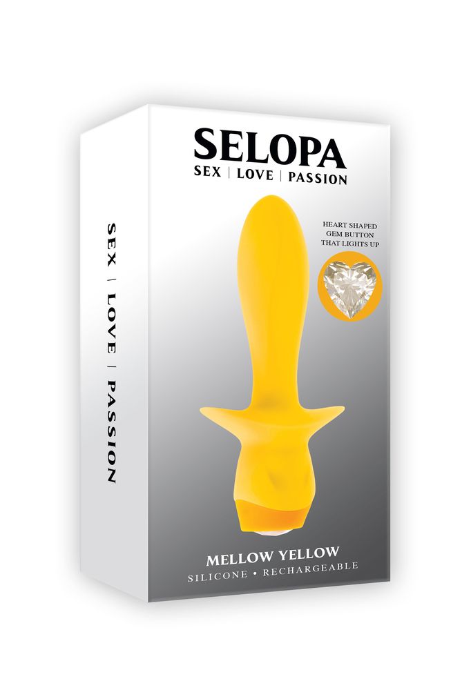 Желтая анальная вибропробка Mellow Yellow - 13,5 см.