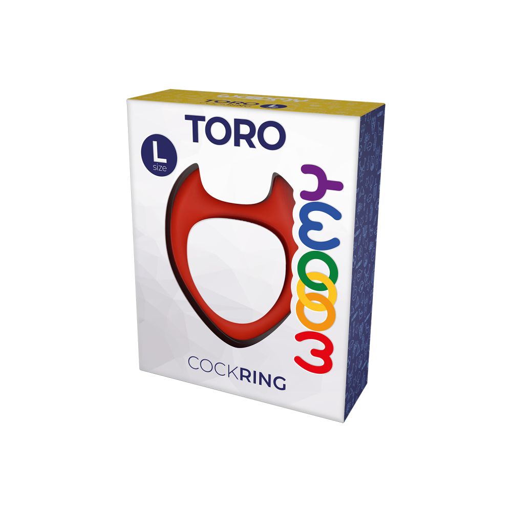 Красное эрекционное кольцо Toro L