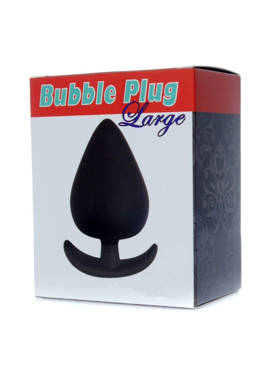 Черная анальная втулка Bubble - 9,5 см.