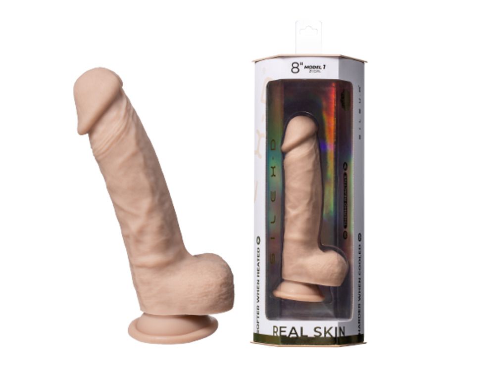 Телесный фаллоимитатор на присоске Real Skin Model 1 - 21 см.