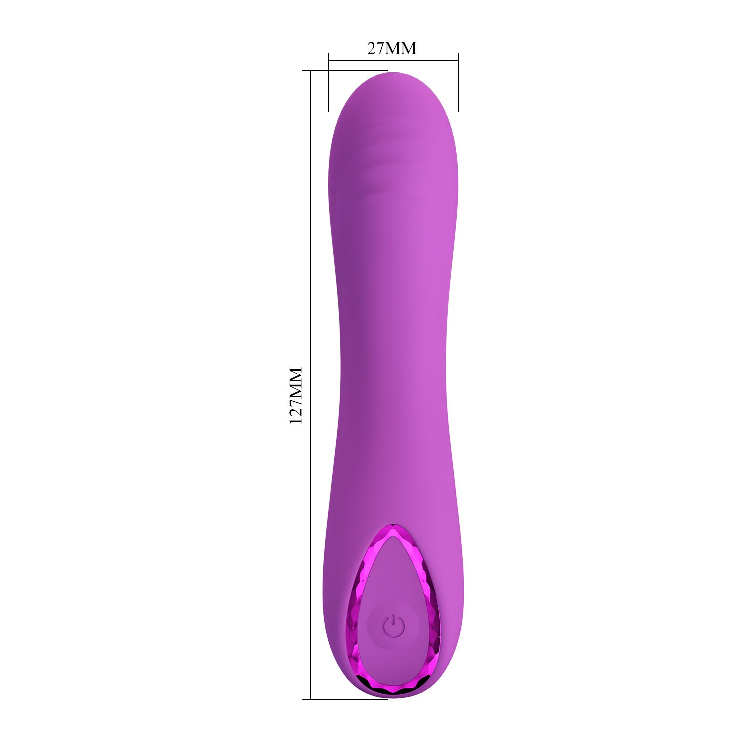 Фиолетовый мини-вибратор DJ Dick - 12,7 см.