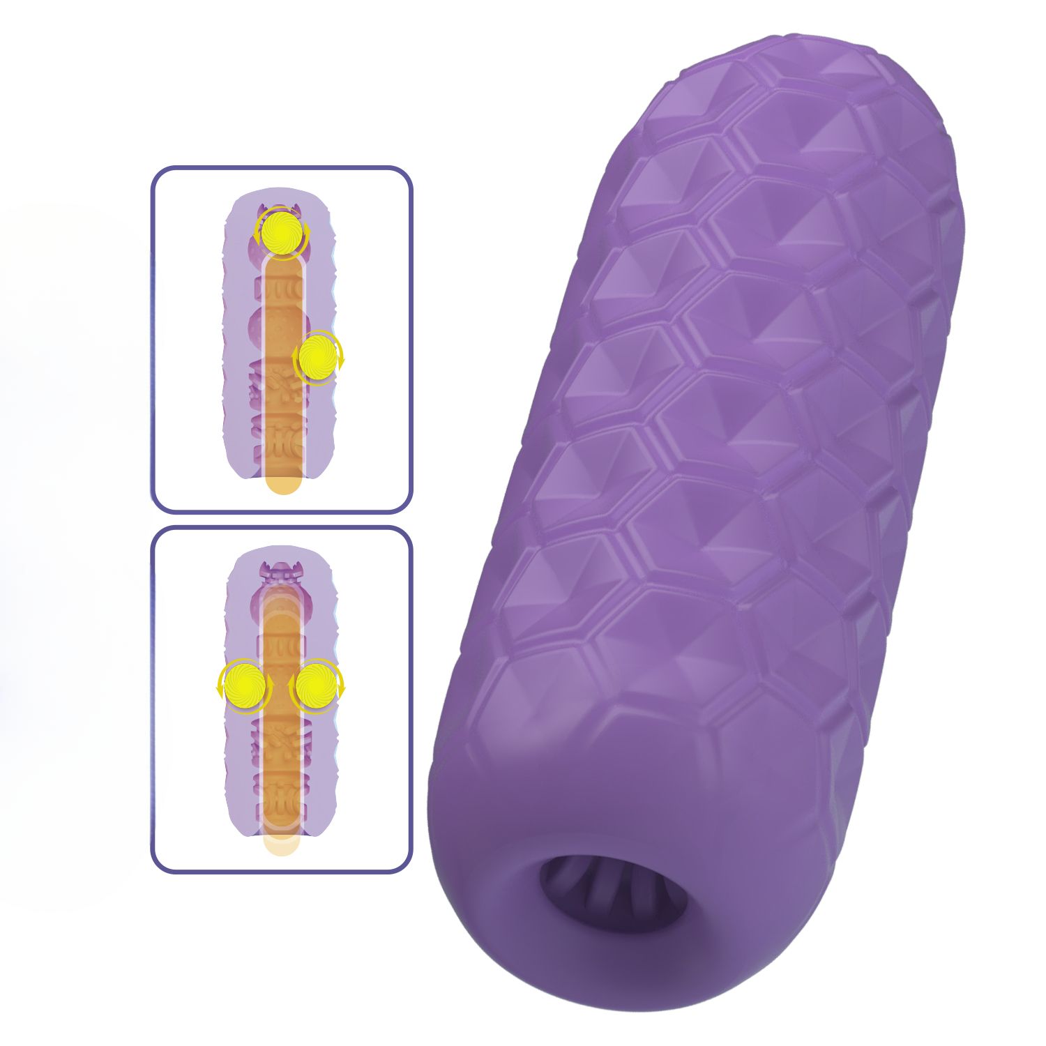 Фиолетовый мастурбатор Venus-X Twin balls