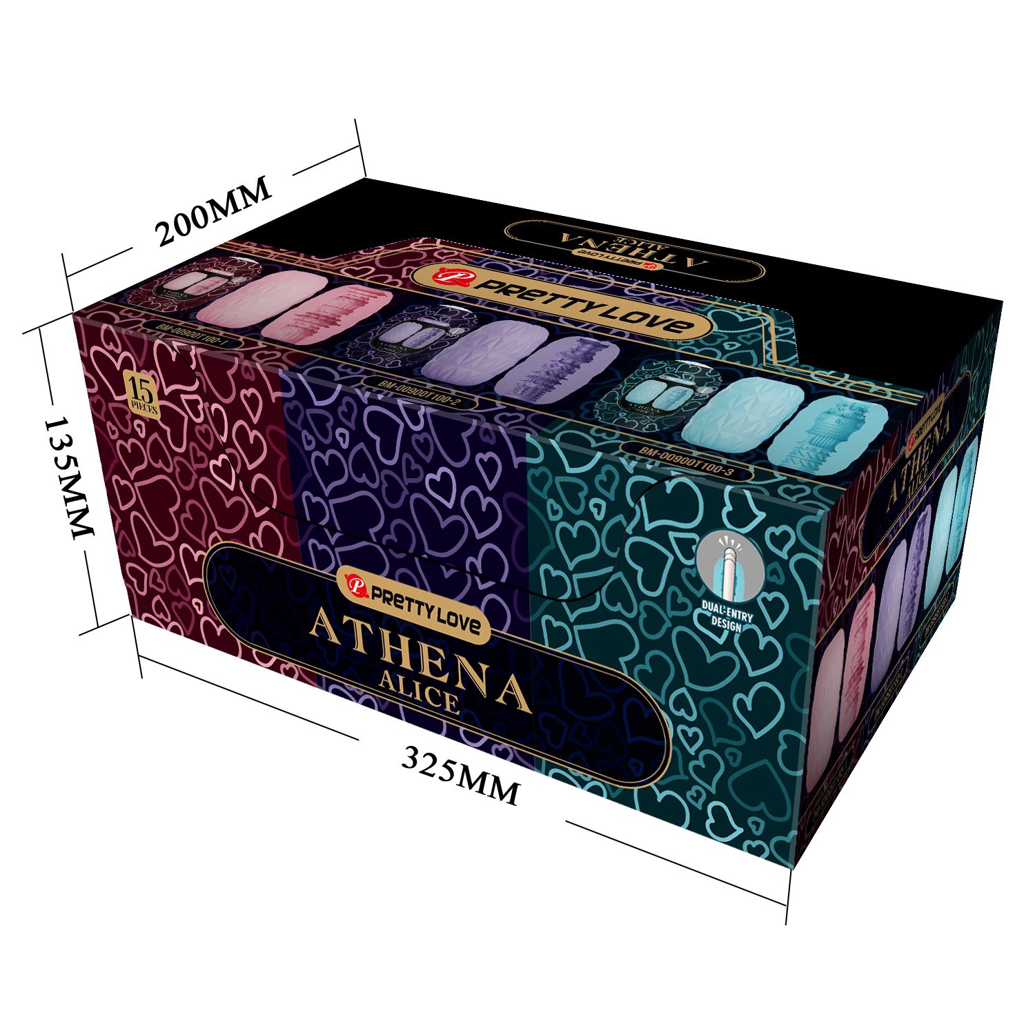 Набор из 15 мастурбаторов Athena Alice