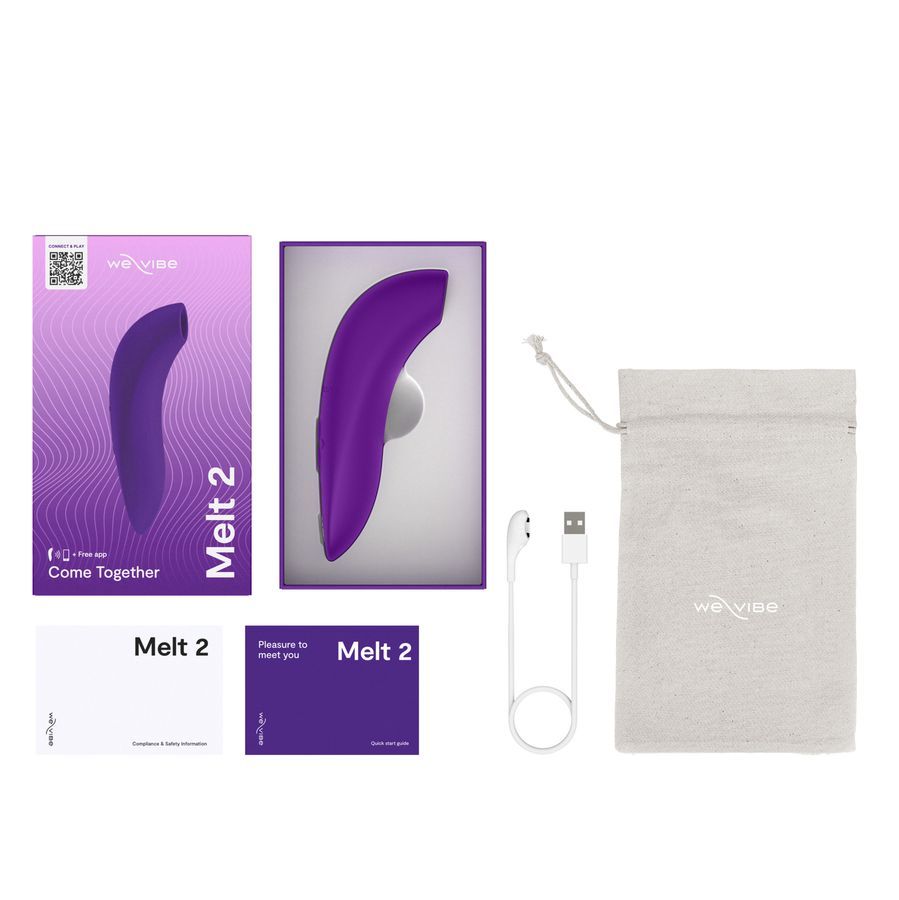 Фиолетовый бесконтактный клиторальный стимулятор We-Vibe Melt 2