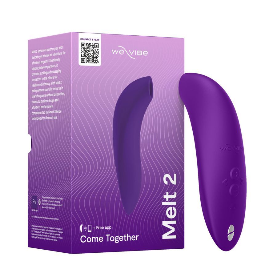 Фиолетовый бесконтактный клиторальный стимулятор We-Vibe Melt 2