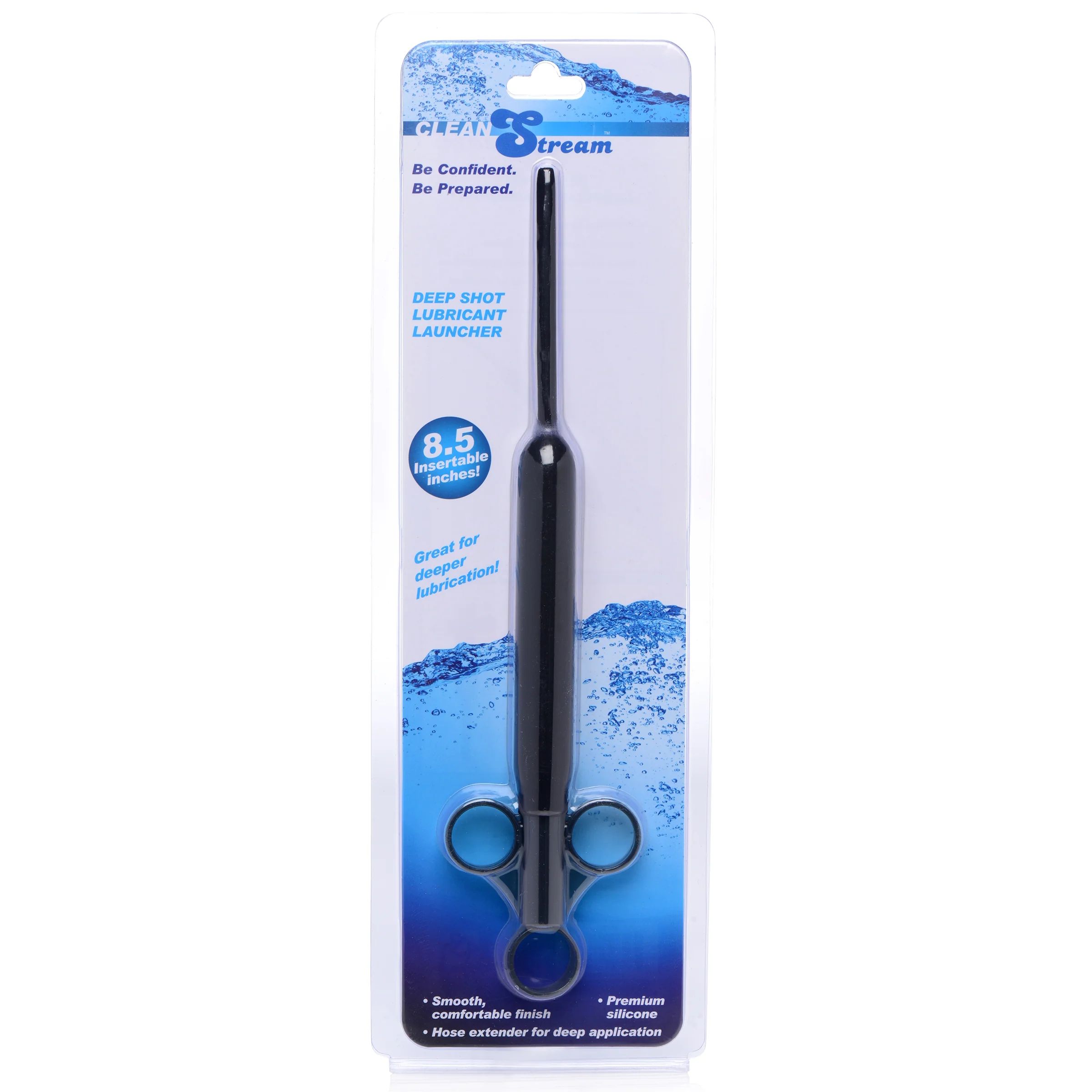 Черный шприц с тонким кончиком для введения геля Deep Shot Lubricant Launcher