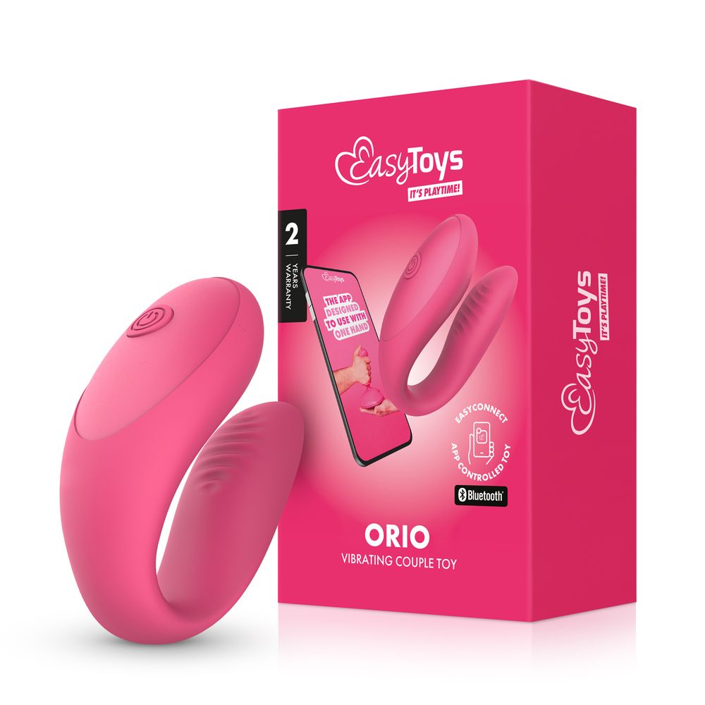 Розовый интерактивный вибростимулятор для пар Orio