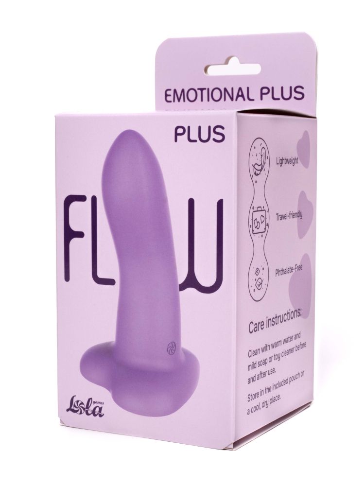 Фиолетовый нереалистичный дилдо Emotional Plus - 13 см.
