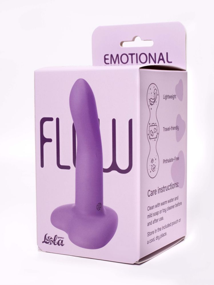 Фиолетовый нереалистичный дилдо Emotional - 13 см.