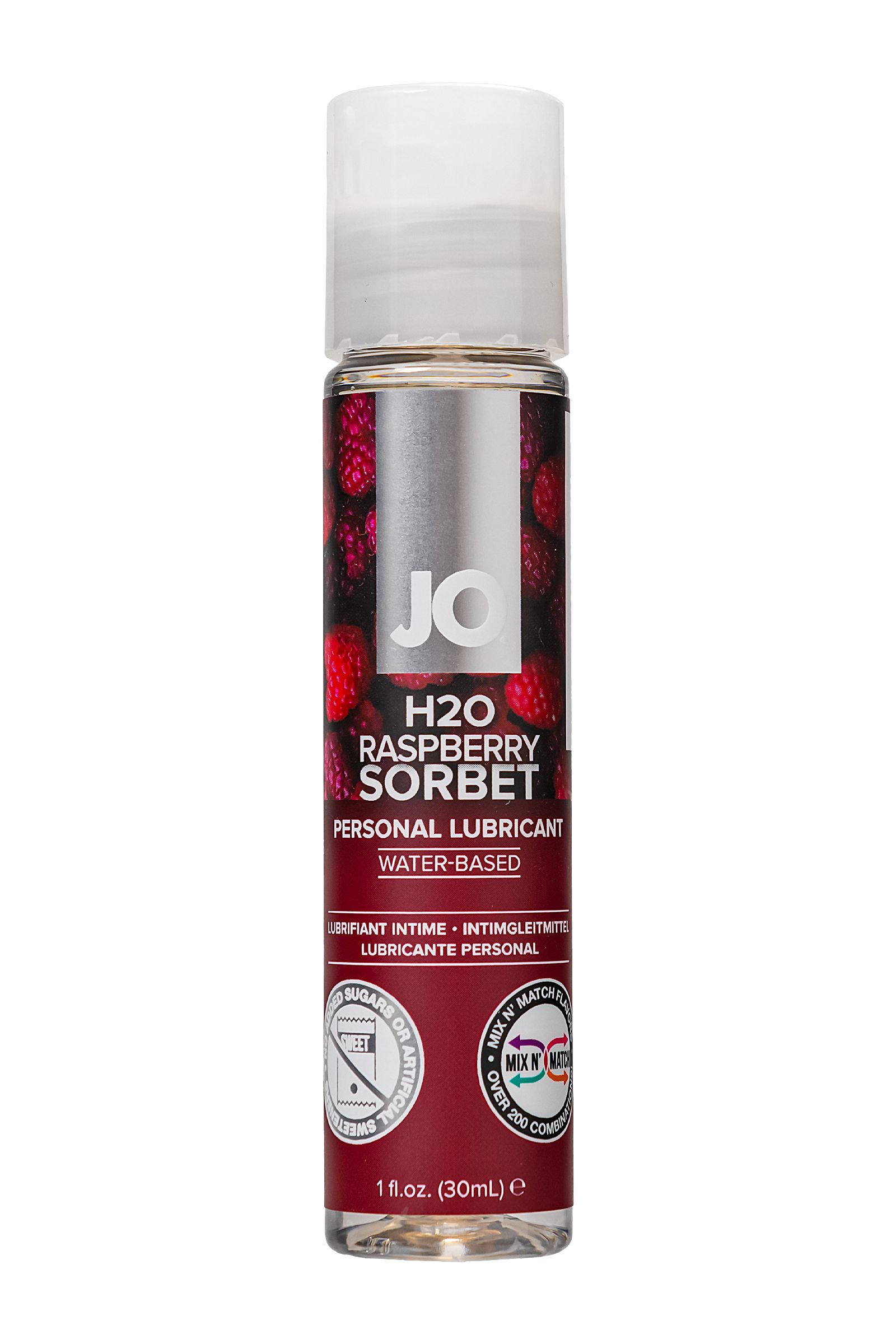 Смазка с ароматом малинового щербета JO Flavored Raspberry Sorbet - 30 мл.