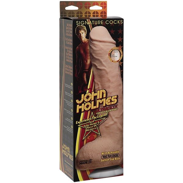 Телесный фаллоимитатор John Holmes ULTRASKYN Realistic Cock with Removable Vac-U-Lock Suction Cup - 25,1 см.
