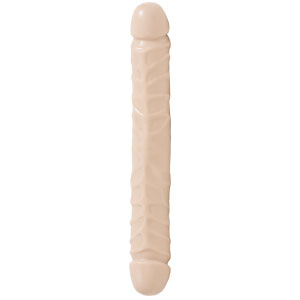Двухголовый фаллос телесного цвета Jr. Veined Double Header 12  Bender - 29,5 см.