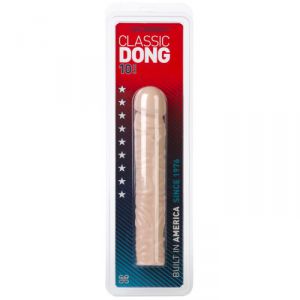 Телесный реалистичный фаллоимитатор с богатым рельефом поверхности Classic Dong - 24,5 см.