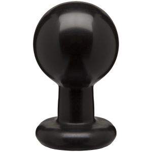Круглая черная анальная пробка Classic Round Butt Plugs Large - 12,1 см.