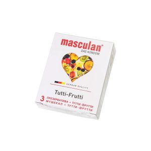 Презервативы Masculan Tutti-Frutti с фруктовым ароматом - 3 шт.